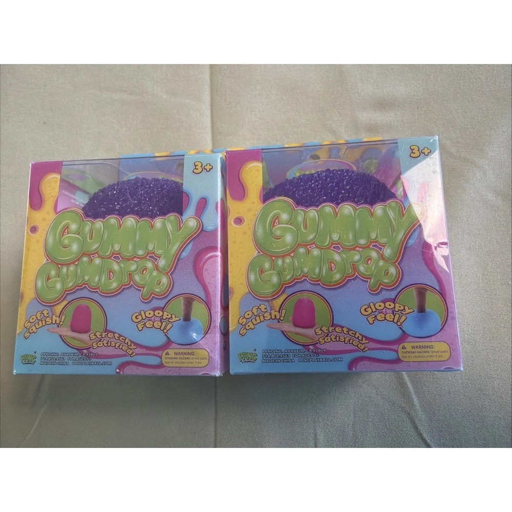 PPNC Gummy Gumdrop Squishy Brand New Purple Set of Two